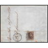 15990 belgique Leopold 10c brun non dentelé malines 1861 sur fragment 