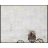 15997 belgique Leopold 10c brun non dentelé bruxelles sur fragment 