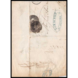 15998 belgique Leopold 10c brun non dentelé anvers sur fragment 