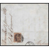 16001 belgique Leopold 10c brun non dentelé bruxelles sur fragment 