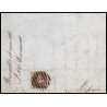 16002 belgique Leopold 10c brun non dentelé bruxelles 1861 sur fragment 