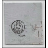 16005 belgique Leopold 10c brun non dentelé bruxelles 1861 sur fragment 