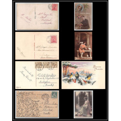 16007 Belgique lot de 4 cartes 1914/1930 postcard