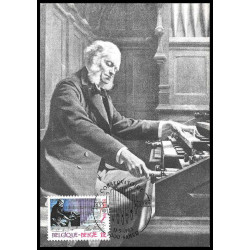 16063 cesar franck 1985 musique music Belgique carte maximum