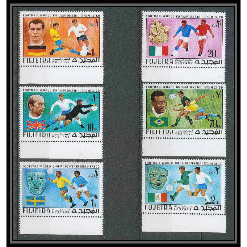 198 Fujeira MNH ** Mi N°544/549 A Football (Soccer) Mexico 70