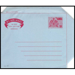 16179 10d neuf TB aérogramme air letter entier stationery gambia gambie