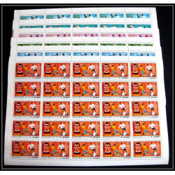 198c Fujeira MNH ** Mi N°544/549 A Football (Soccer) Mexico 70 feuilles sheets