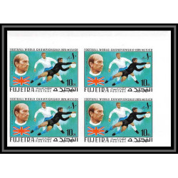 199b Fujeira MNH ** Mi N°544/549 B bloc 4 Non dentelé imperf Football (Soccer) Mexico 70