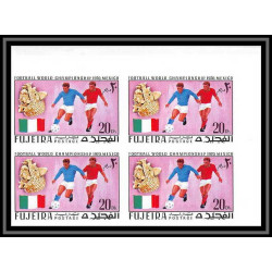 199b Fujeira MNH ** Mi N°544/549 B bloc 4 Non dentelé imperf Football (Soccer) Mexico 70