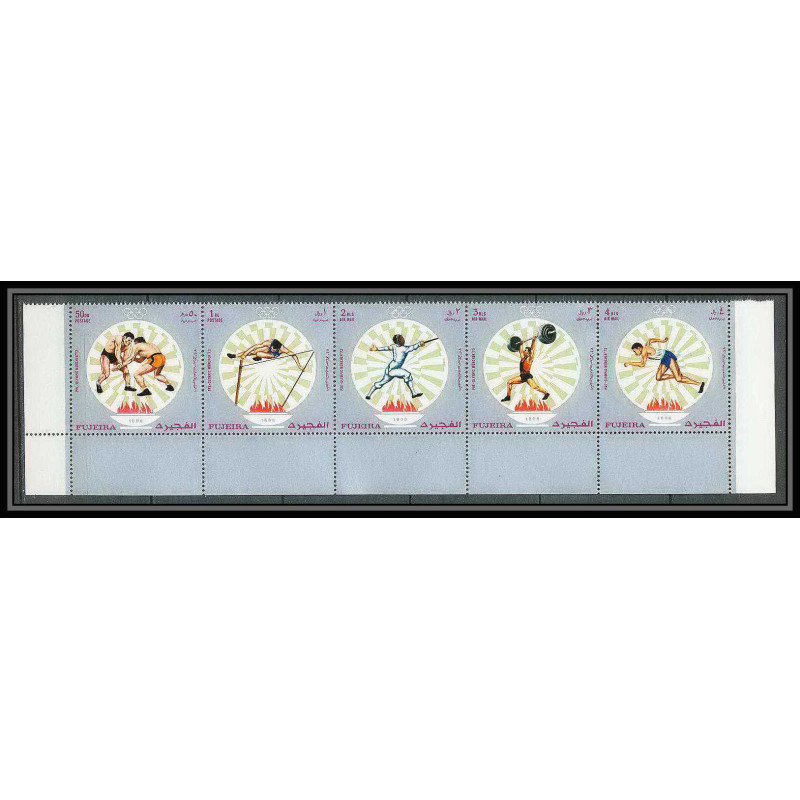 201a - Fujeira MNH ** Mi N°673/677 A jeux olympiques olympic games MUNICH 72 escrime fencing weightlighting