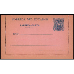 16427 5 centavos bleu sur rose neuf TB carte lettre entier stationery equateur ecuador