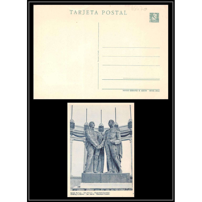16430 0.15 centavos saludo bolivar carte postcard entier stationery equateur ecuador