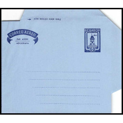 16433 0.60$ bleu neuf TB par avion aérogramme air letter entier stationery equateur ecuador