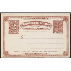16435 2 centavos neuf TB carte postcard entier stationery equateur ecuador