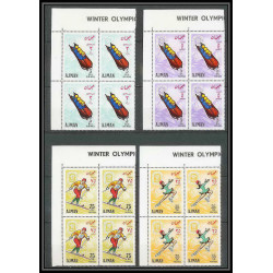 207b - Ajman MNH ** Mi N°199/206 A jeux olympiques olympic games grenoble 68 hockey bob ski skating jumping bloc 4