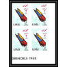 208b Ajman MNH ** Mi N°199/206 B jeux olympiques olympic games grenoble 68 hockey Non dentelé imperf BLOC 4