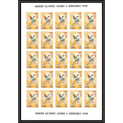 208c Ajman MNH ** Mi N°199/206 B jeux olympiques olympic games grenoble 68 Non dentelé imperf feuilles sheets