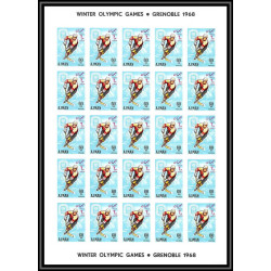 208c Ajman MNH ** Mi N°199/206 B jeux olympiques olympic games grenoble 68 Non dentelé imperf feuilles sheets