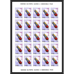 208c Ajman MNH ** Mi N°199/206 B jeux olympiques olympic games grenoble 68 Non dentelé imperf feuilles sheets