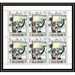212a Ras al khaima MNH ** Mi N°253 /258 A + 345/346 A jeux olympiques olympic games GRENOBLE 68 feuilles sheets