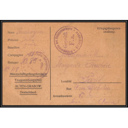 17002 alten-grabow 1915 delarbre paris richelieu guerre censure 14/18 ww1 lettre kriegsgefangenenpost allemagne germany