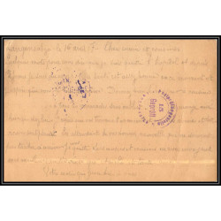 17005 gefangenen lager langensalza 1917 paris guerre censure 14/18 ww1 lettre kriegsgefangenenpost allemagne germany