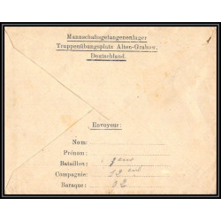 17012 alten-grabow 1915 delarbre paris richelieu guerre censure 14/18 ww1 lettre kriegsgefangenenpost allemagne germany