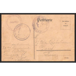 17013 alten-grabow 1915 delarbre paris richelieu guerre censure 14/18 ww1 lettre kriegsgefangenenpost allemagne germany