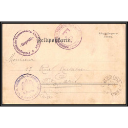 17019 alten-grabow 1915 delarbre paris richelieu guerre censure 14/18 ww1 lettre kriegsgefangenenpost allemagne germany