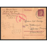 17027 guerre 1943 friedrichshafen censure 39/45 ww2 reich allemagne germany carte postcard entier stationery