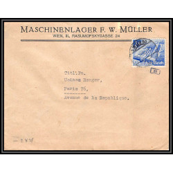 17029 guerre censure 39/45 ww2 allemagne muller 1942 wien reich osterreich germany lettre cover france