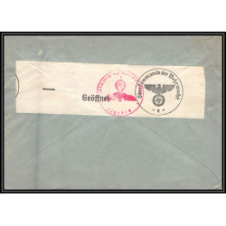 17043 koln 1941 pour paris guerre censure 39/45 ww2 allemagne reich germany lettre cover