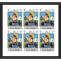 213b Ras al khaima MNH ** N°253 /358 B Non dentelé imperf jeux olympiques olympic games GRENOBLE 68 feuilles sheets