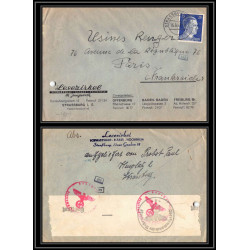 17050 lesezirkel strasbourg 1942 paris guerre censure 39/45 ww2 allemagne reich germany lettre cover