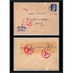 17051 ritter strasbourg 1942 guerre censure 39/45 ww2 allemagne reich germany lettre cover