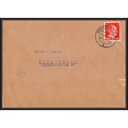 17052 strasbourg 1944 guerre 17b censure 39/45 ww2 allemagne reich germany lettre cover