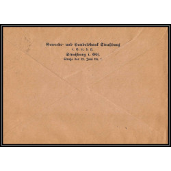 17052 strasbourg 1944 guerre 17b censure 39/45 ww2 allemagne reich germany lettre cover