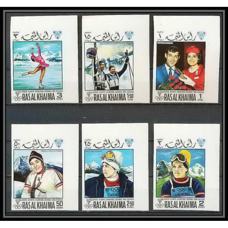 213c Ras al khaima MNH ** Mi N°253/358 B Non dentelé imperf jeux olympiques olympic games GRENOBLE 68