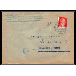 17059 rafinol strasbourg 1944 guerre 17b guerre censure 39/45 ww2 allemagne reich germany lettre cover