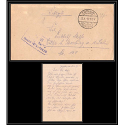 17073 LAC ÜBUNGSFELD camp Zeithain 1919 Marburg-sur-la-Lahn feldpost allemagne germany lettre cover
