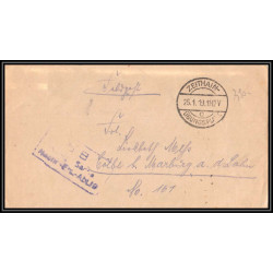 17073 LAC ÜBUNGSFELD camp Zeithain 1919 Marburg-sur-la-Lahn feldpost allemagne germany lettre cover