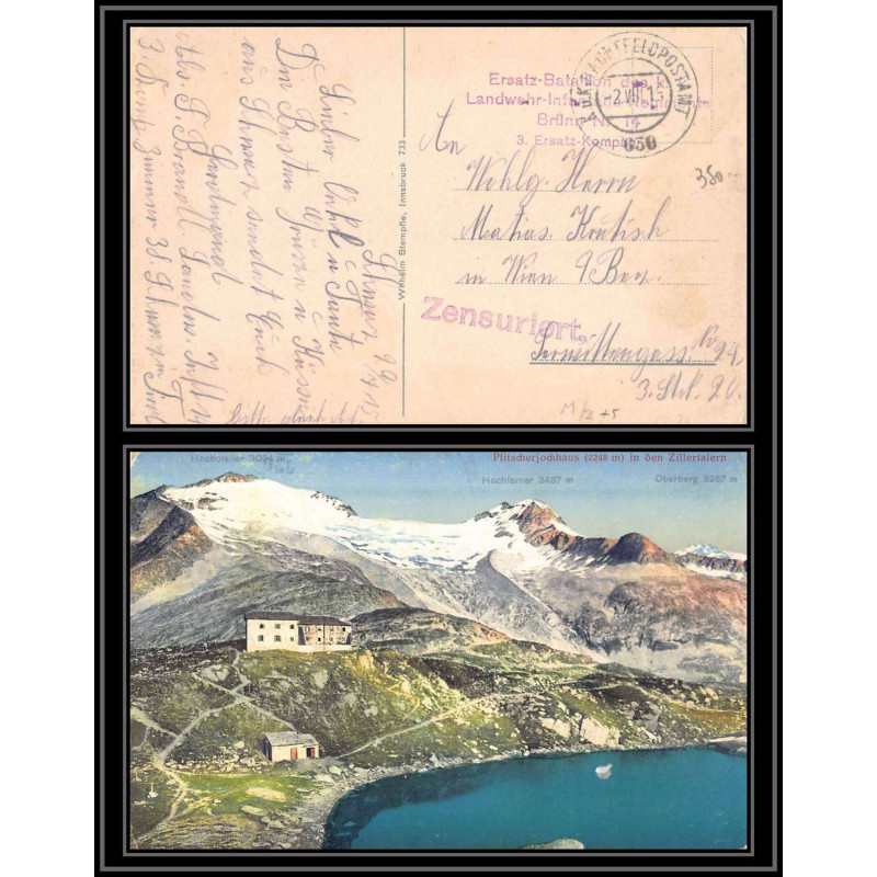 17075 Feldpostamt 650 1915 censure guerre 14/18 ww1 feldpost allemagne germany carte postcard