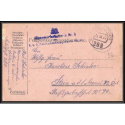 17080 Minenwerferbatterie Nr 6 1917 ZONE 288 censure guerre 14/18 ww1 feldpostkarte allemagne germany carte