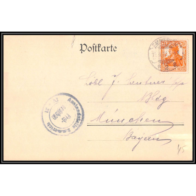 17084 Emmerich 1918 censure guerre 14/18 ww1 feldpost allemagne germany carte postale postcard