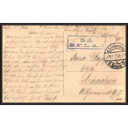 17091 Bayrische Feld-Lazarett-Abteilung 3 ? 1915 censure guerre 14/18 ww1 feldpost allemagne germany arnaville carte
