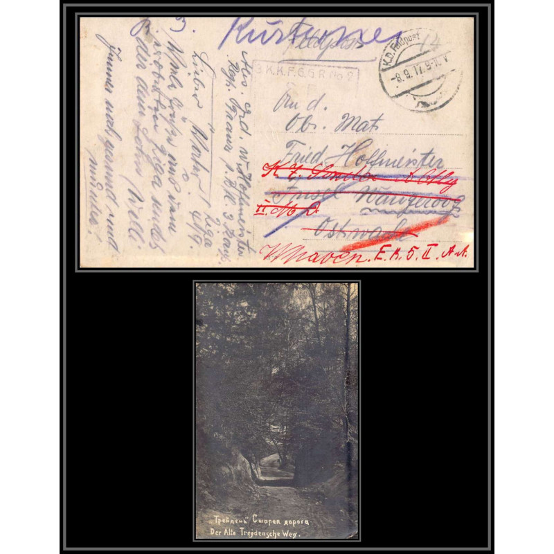 17099 1917 Kaiserlich-Königliches Feld-Gendarmerie guerre 14/18 ww1 feldpost allemagne latvia postcard