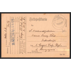 17100 1917 23 Bayer inf rgt 1 MGK guerre 14/18 ww1 feldpost allemagne germany feldpostkarte