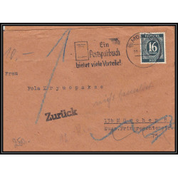 17113 Pola Kryuopakze poland zone usa MUNCHEN 1947 censure guerre 39/45 ww2 feldpost allemagne DEUTSCHE POST lettre