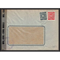 17114 zone usa censure 2130 frankfurt guerre 39/45 ww2 feldpost allemagne DEUTSCHE POST germany lettre cover