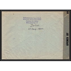 17114 zone usa censure 2130 frankfurt guerre 39/45 ww2 feldpost allemagne DEUTSCHE POST germany lettre cover